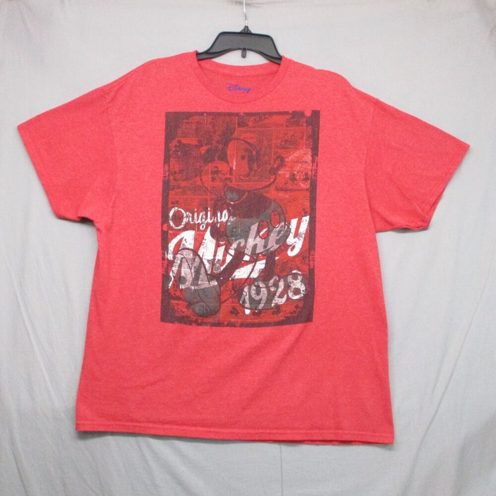 Disney‎ Mickey Graphic Print T-Shirt  Red Men Size | XL